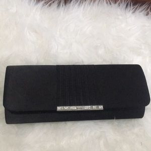 Black clutch with rhinestone embellishment!!